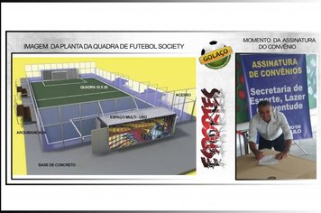 Prefeito assina convênio para construção de campo de futebol society