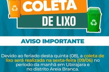 Coleta de lixo.