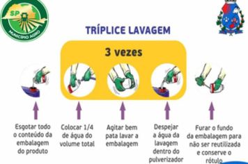 COMO FAZER A TRÍPLICE LAVAGEM DE EMBALAGENS VAZIAS DE AGROTÓXICOS 