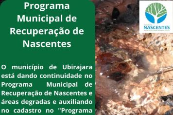 PROGRAMA MUNICIPAL DE RECUPERAÇÃO DE NASCENTES