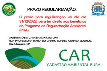 ORIENTAÇÕES SOBRE REGULARIZAÇÃO DO CAR