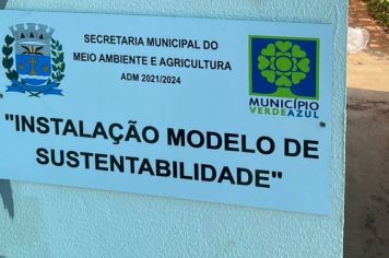 A Secretaria do Meio Ambiente e Agricultura (SEMMA), implanta a instalação modelo de sustentabilidade. 