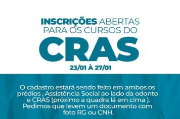 Cursos do CRAS.