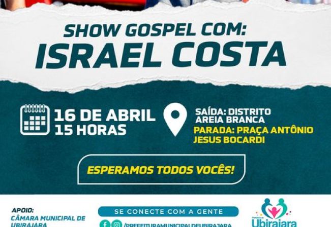 SHOW GOSPEL COM ISRAEL COSTA