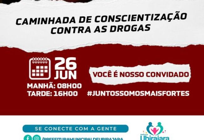 Caminhada de conscientização contra as drogas.