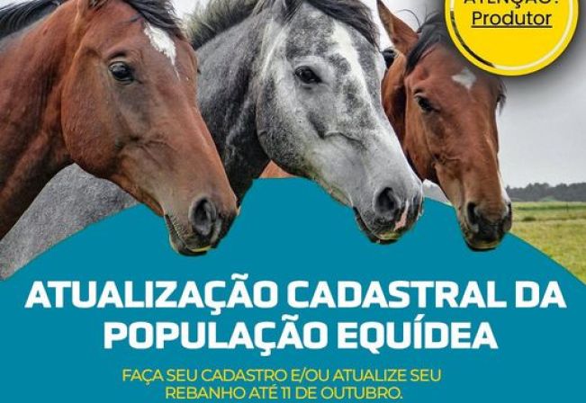 Atualização cadastral da população Equídea 